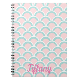 Caderno Espiral Bonito rosa e verde