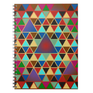 Caderno Espiral Bonito Triângulo padrão III + suas ideias