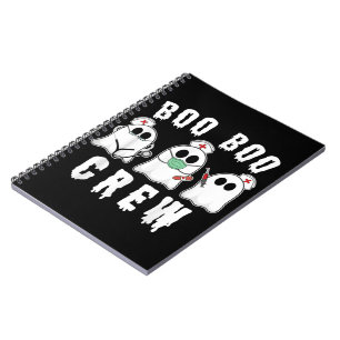 Caderno Espiral Boo Boo Crew Enfermeira Enfermeira Fantasma Hallow