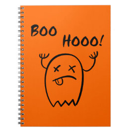 Caderno Espiral Boo Hooo Fantasma de Halloween Luz Monocromática