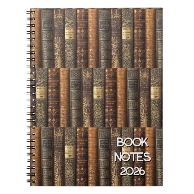 Caderno Espiral Book Tracker Notes 2026 (Frente)