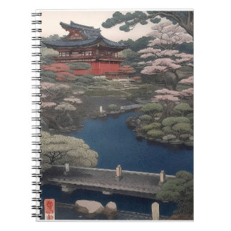 Caderno Espiral Booknote - Temple on the river - Japan