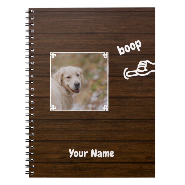 Caderno Espiral Boop My Nose Dog Photo (Frente)