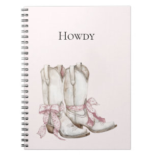 Caderno Espiral Boots da Vaquinha Rosa