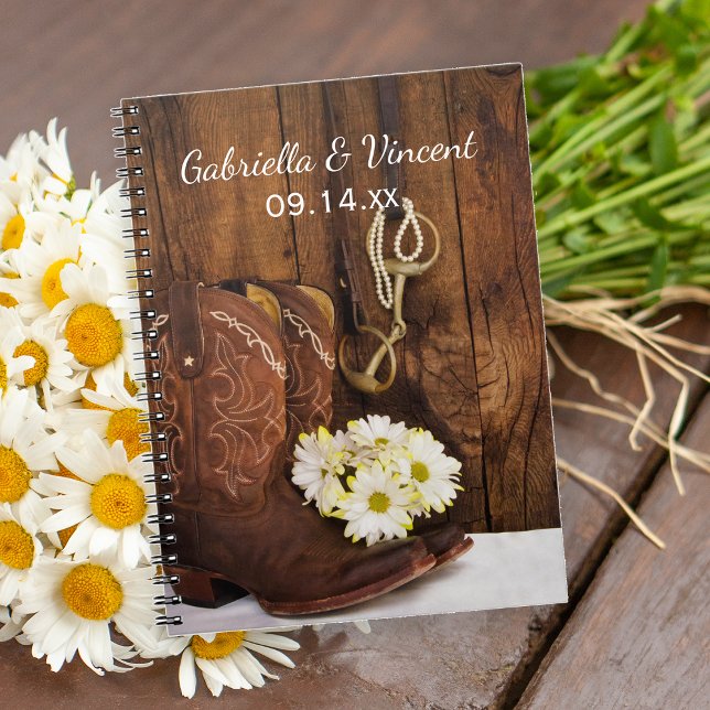 Caderno Espiral Boots do Cowboy, Casamento do Disies Horse Bit (Criador carregado)
