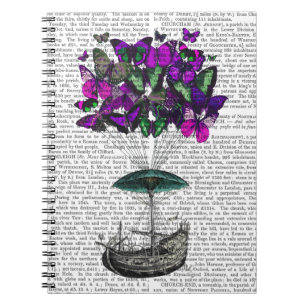 Caderno Espiral Borboleta 2 Roxo e Verde