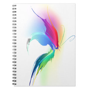 Caderno Espiral Borboleta abstrato Paint Splatter