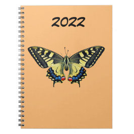 Caderno Espiral Borboleta amarela e preta
