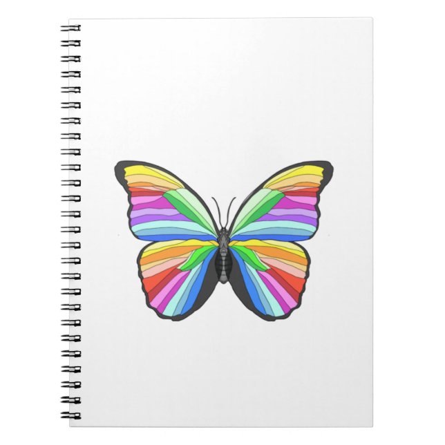 Caderno Espiral Borboleta Arco-Íris (Frente)