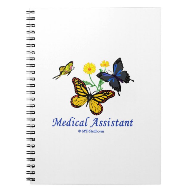 Caderno Espiral Borboleta Assistente Médico (Frente)