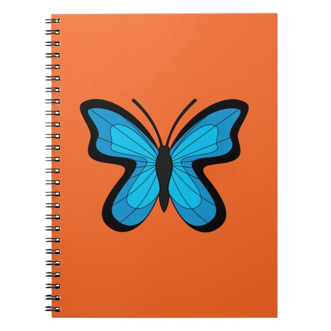 Caderno Espiral Borboleta Azul (Frente)