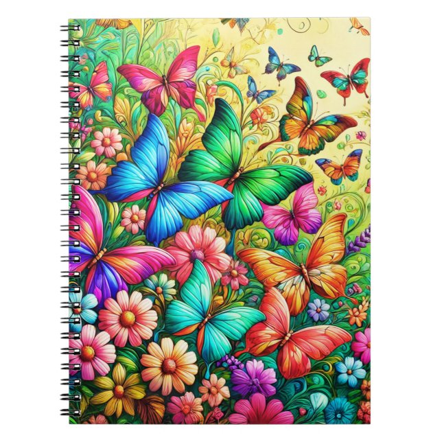 Caderno Espiral Borboleta & Bloom (Frente)