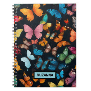 Caderno Espiral Borboleta Bonita Personalizada 