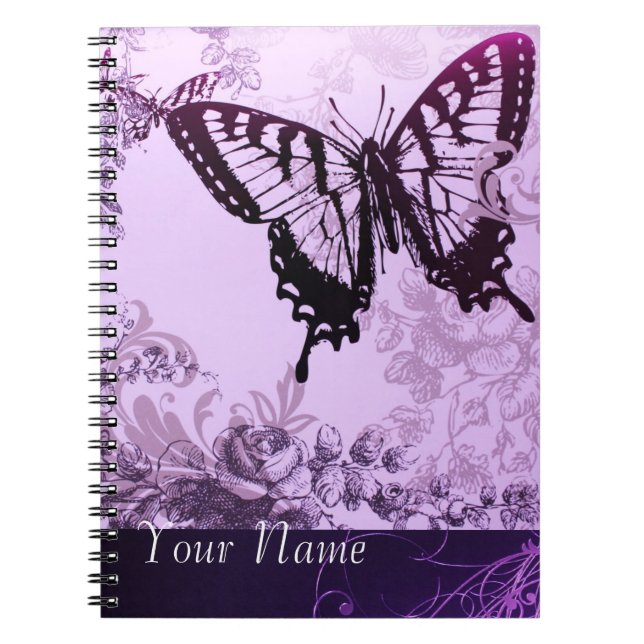 Caderno Espiral borboleta-chic boho-hipster (Frente)