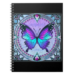 Caderno Espiral Borboleta de sublimação com fundo