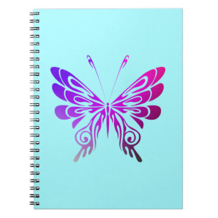 Caderno Espiral Borboleta Decorativa Multicolorida bonito