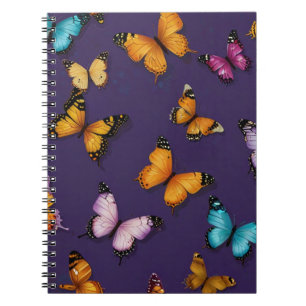 Caderno Espiral Borboleta Elegante