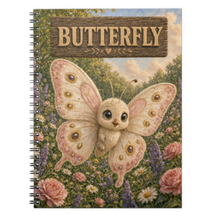 Caderno Espiral Borboleta Fofa História Infantil Berçário Animal