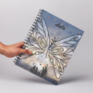 Caderno Espiral Borboleta Galáctica
