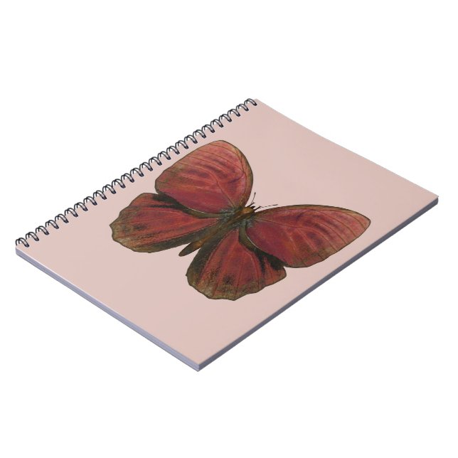Caderno Espiral Borboleta Galo Vermelho (Left Side)