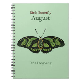 Caderno Espiral Borboleta Gemstone Birth (agosto) - Dido Longwing