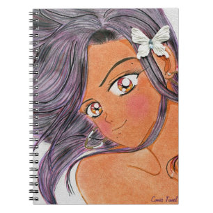 Caderno Espiral Borboleta Klip