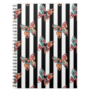 Caderno Espiral Borboleta multicolorida