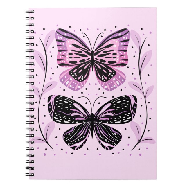 Caderno Espiral Borboleta Negra Duo (Frente)