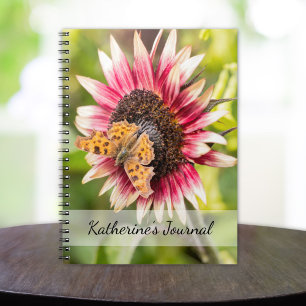 Caderno Espiral Borboleta Num Bloco De Notas De Nome Personalizado