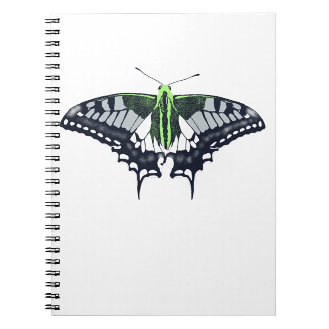 Caderno Espiral Borboleta Swallowtail de Sinalizador Agender (Frente)