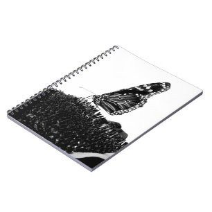 Caderno Espiral borboleta tímida blacq