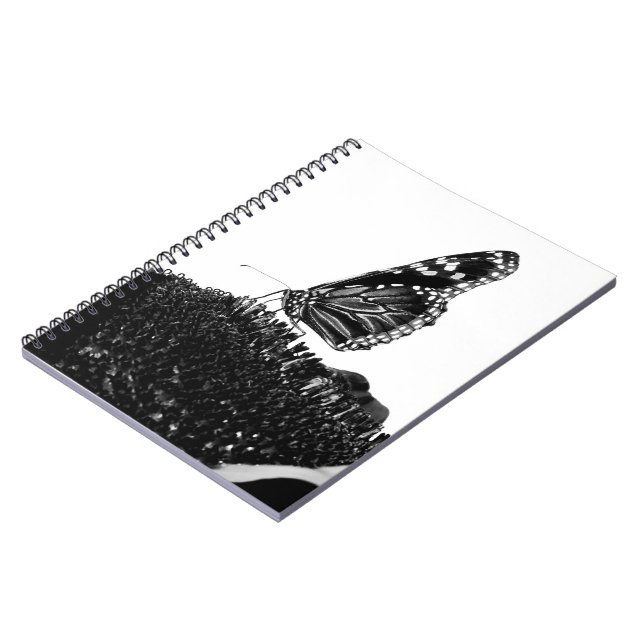 Caderno Espiral borboleta tímida preta (Left Side)