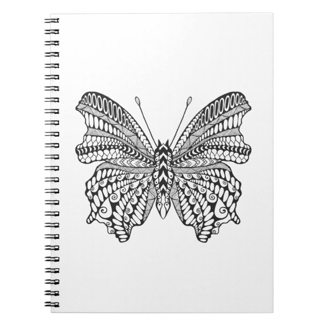 Caderno Espiral Borboleta tropical inspirada (Frente)