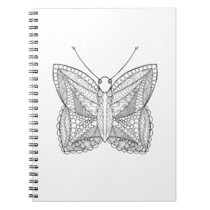Caderno Espiral Borboleta tropical inspirada do design