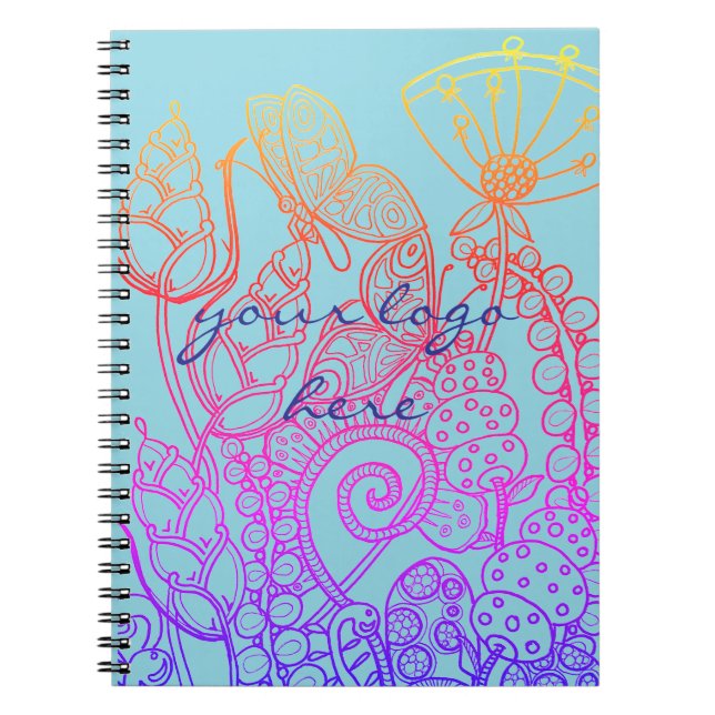 Caderno Espiral Borboleta Turquoise Fantasy (Frente)