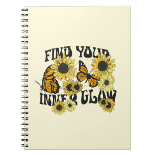 Caderno Espiral Borboleta Vintage Encontre seu brilho interno