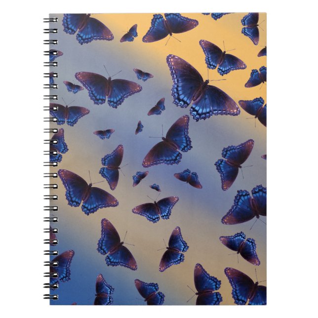 Caderno Espiral Borboletas Azuis Nascer do Sol (Frente)