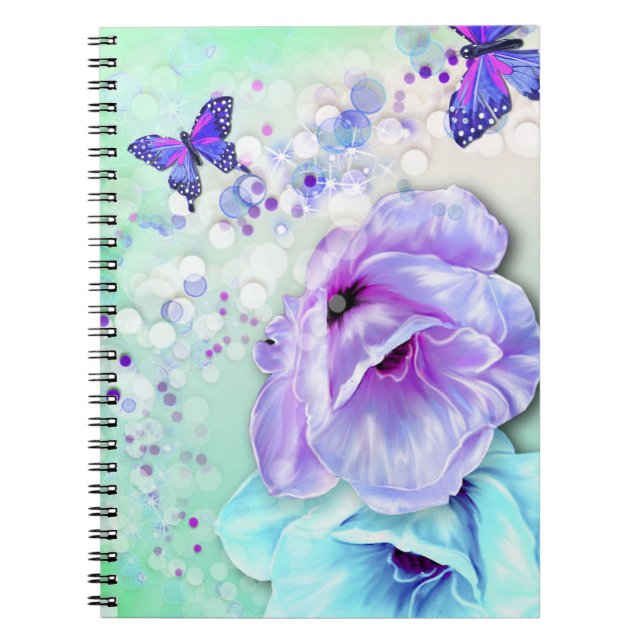 Caderno Espiral Borboletas, boques e flores (Frente)