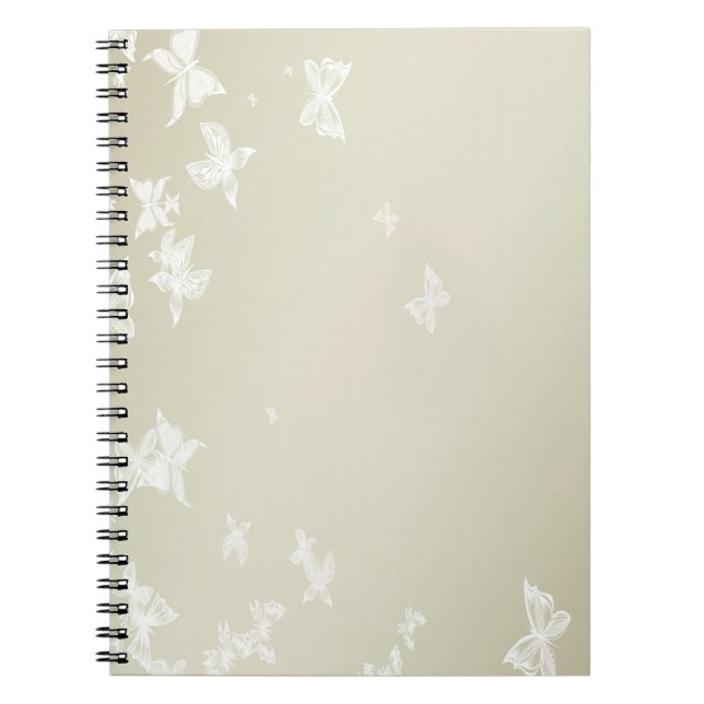 Caderno Espiral Borboletas brancas (Frente)