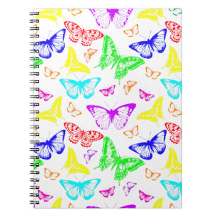 Caderno Espiral Borboletas Coloridas Voando