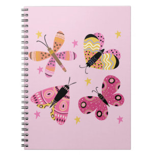 Caderno Espiral Borboletas de Arte Popular Moderna