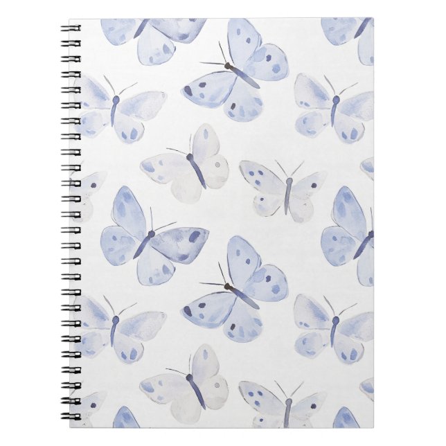 Caderno Espiral Borboletas de Lavanda roxas (Frente)