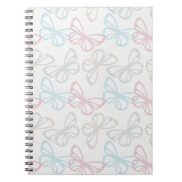 Caderno Espiral Borboletas dispersas (Escala Média)