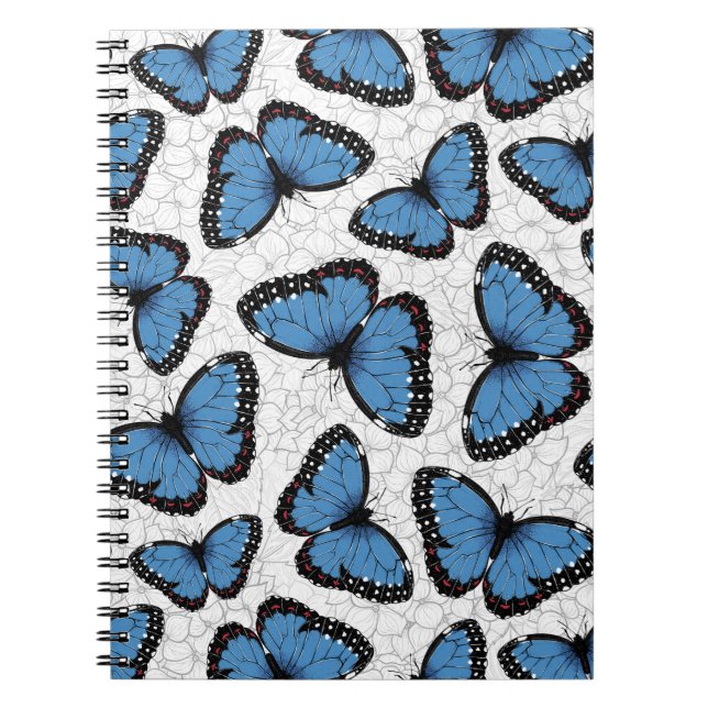 Caderno Espiral Borboletas morfo azuis (Frente)