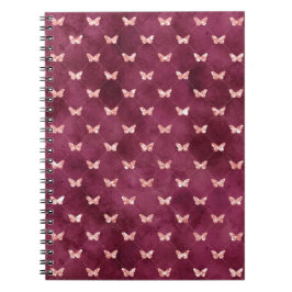 Caderno Espiral Borboletas Rosa Turvas