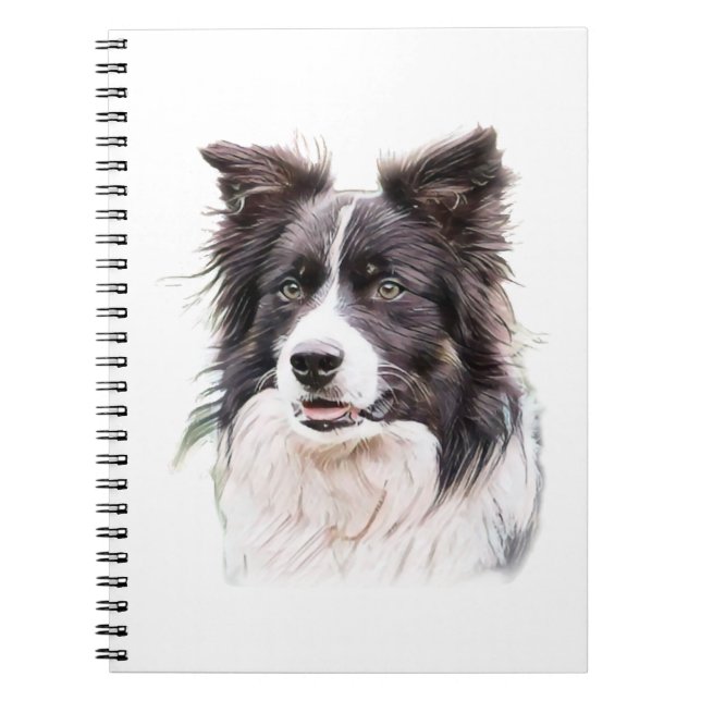 Caderno Espiral Borda Collie Animal (Frente)