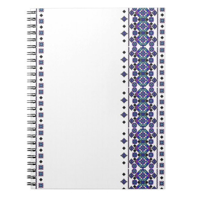 Caderno Espiral Bordado azul (Frente)