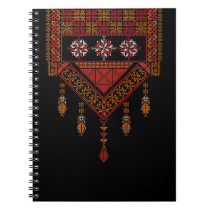 Caderno Espiral Bordado de Tatreez Palestino   Arte palestina