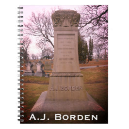 Caderno Espiral Borden Monument, Fall River, MÃES - A.J. Borden