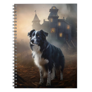 Caderno Espiral Border Collie Halloween Assustador